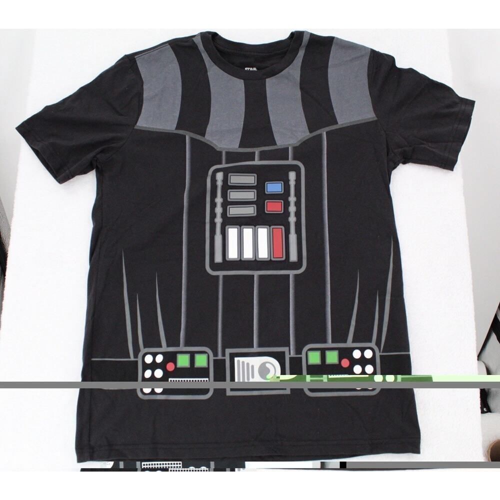 Disney Parks x Star Wars Black Darth Vader 3D Rubber Details T Shirt Size Small